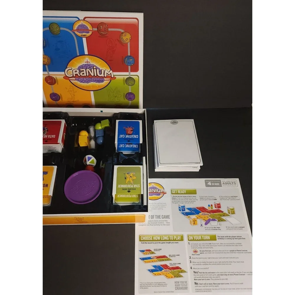 Cranium Outrageous fun for everyone 3 in 1 game board